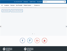 Tablet Screenshot of generalsurgeryoftrinity.com